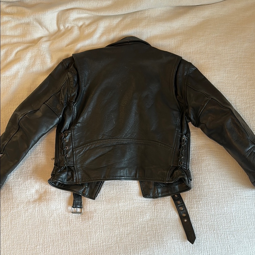 First Manufacturing Black Leather Jacket - image 5